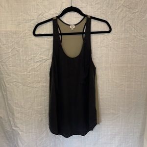 Aritzia Wilfred silk racer back tank top